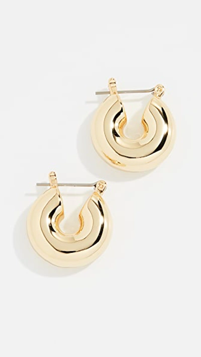 Shop Luv Aj Mini Donut Hoop Earrings In Gold