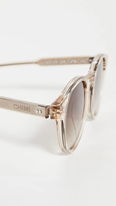 Shop Chimi 03 Sunglasses In Ecru
