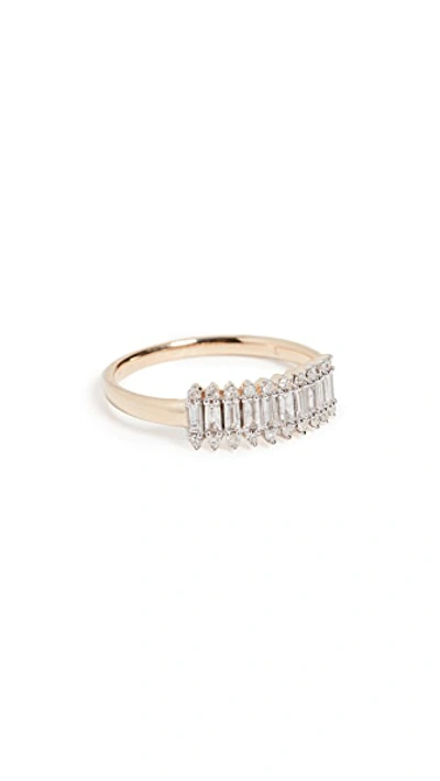 Shop Adina Reyter Stack Baguette Ring In Yellow Gold
