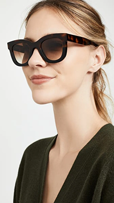 Shop Thierry Lasry Gambly 101 Sunglasses In Tortoise/black