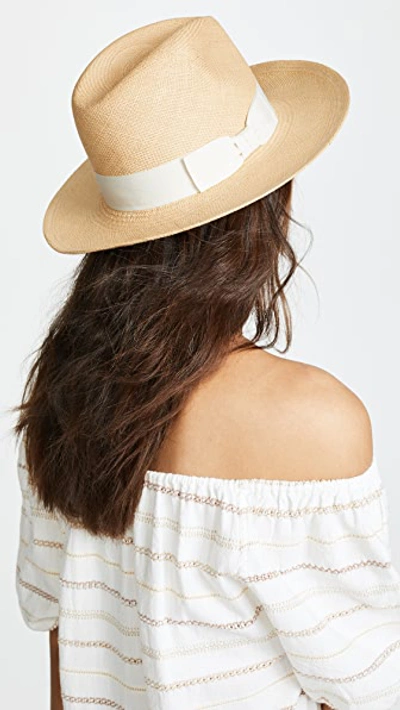 Shop Hat Attack Panama Continental Hat In Pecan/ivory