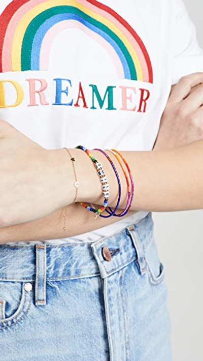 Shop Shashi Smile Rainbow Bracelet In Multi