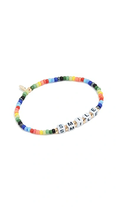 Shop Shashi Smile Rainbow Bracelet In Multi