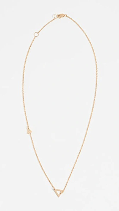 Shop Jennifer Zeuner Jewelry Sasha Diamond Necklace In Gold