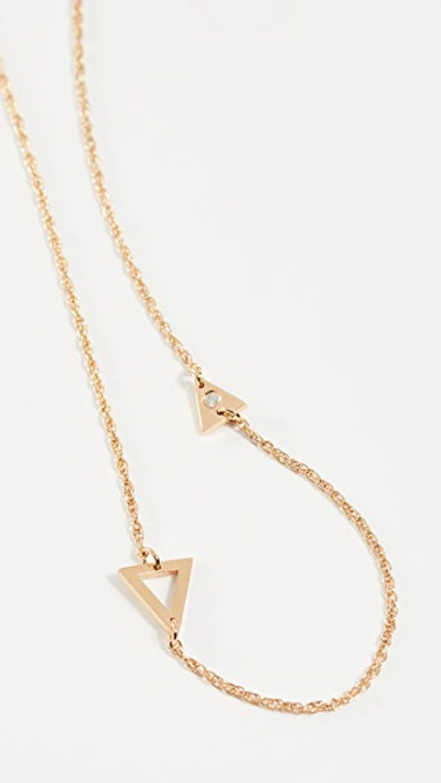 Shop Jennifer Zeuner Jewelry Sasha Diamond Necklace In Gold