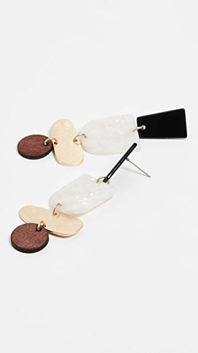 Shop Shashi Mode Earrings In Black/white/brown