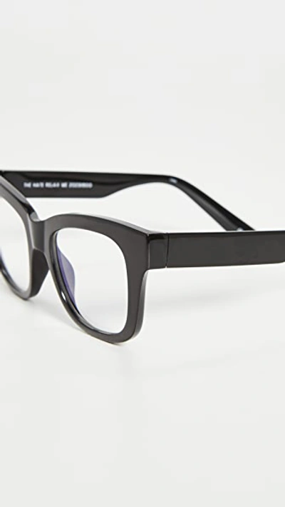 Shop The Book Club The Hate Relax Me Blue Light Blocking Glasses In Black