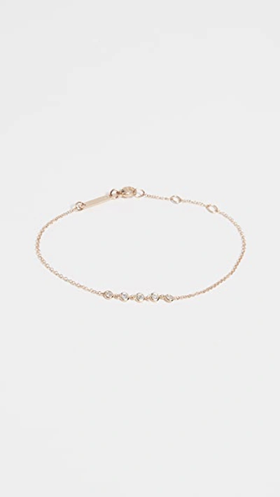 Shop Zoë Chicco 14k 5 Linked Floating Diamond Bracelet