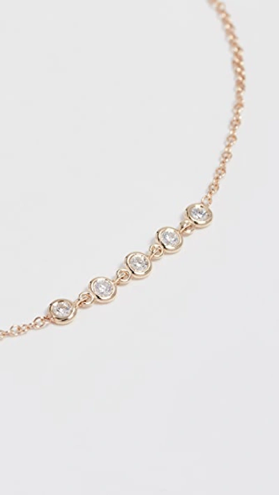 Shop Zoë Chicco 14k 5 Linked Floating Diamond Bracelet