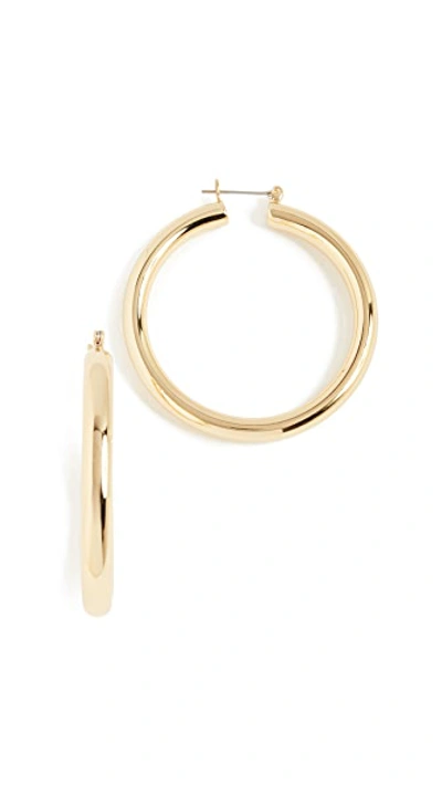 Shop Luv Aj Amalfi Tube Earrings In Gold