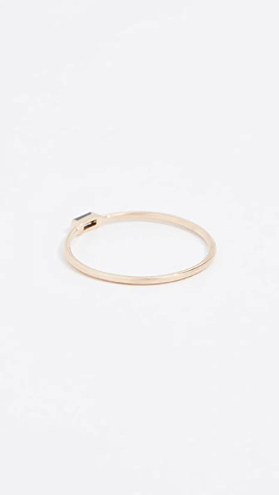 Shop Zoë Chicco 14k Black Diamond Baguette Stacking Ring