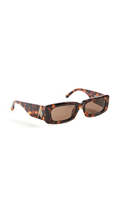 Shop Linda Farrow Luxe X Attico Mini Marfa Sunglasses
