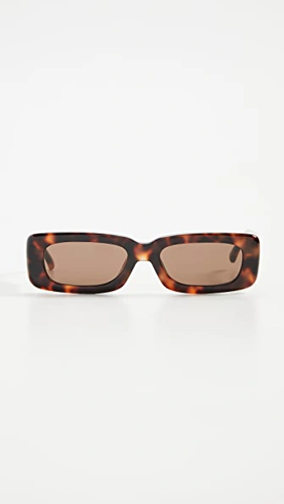 Shop Linda Farrow Luxe X Attico Mini Marfa Sunglasses