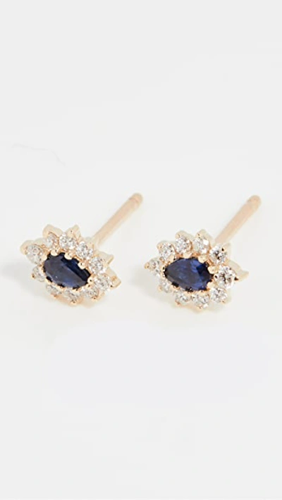 Shop Adina Reyter 14k Sapphire + Diamond Earrings