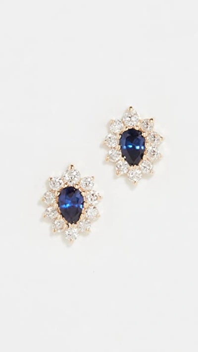 Shop Adina Reyter 14k Sapphire + Diamond Earrings