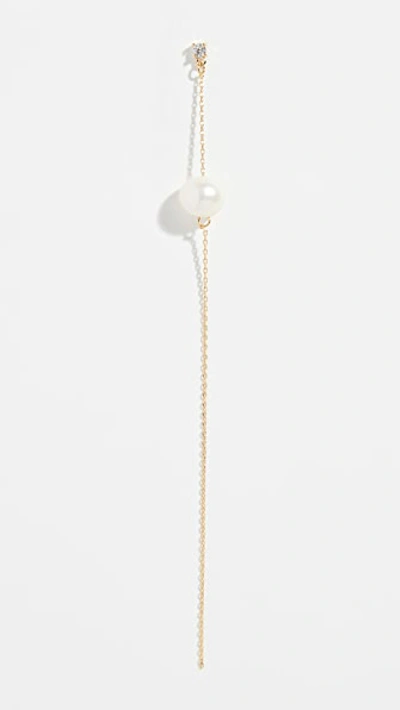 Shop Cloverpost Buoy Single Earring With Freshwater Cultured Pearl In Gold