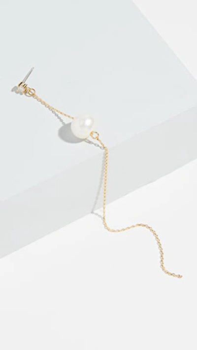 Shop Cloverpost Buoy Single Earring With Freshwater Cultured Pearl In Gold