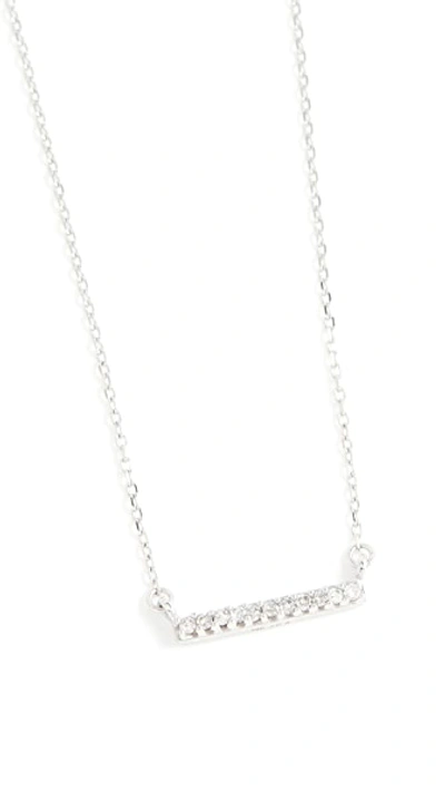 Shop Adina Reyter 14k White Gold Pave Bar Necklace