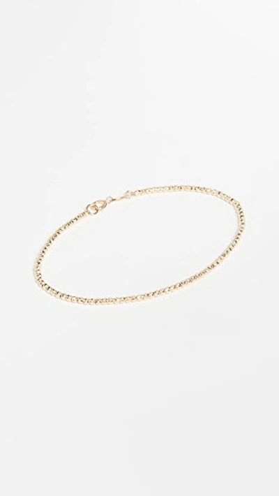 Shop Adina Reyter 14k Tiny Bead Chain Bracelet In Yellow Gold