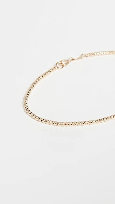 Shop Adina Reyter 14k Tiny Bead Chain Bracelet In Yellow Gold