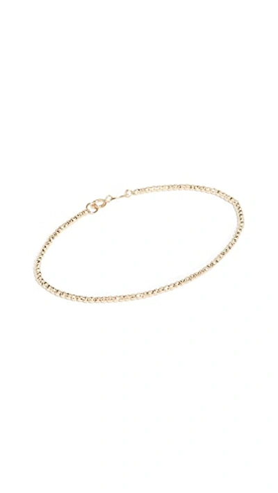 Shop Adina Reyter 14k Tiny Bead Chain Bracelet In Yellow Gold