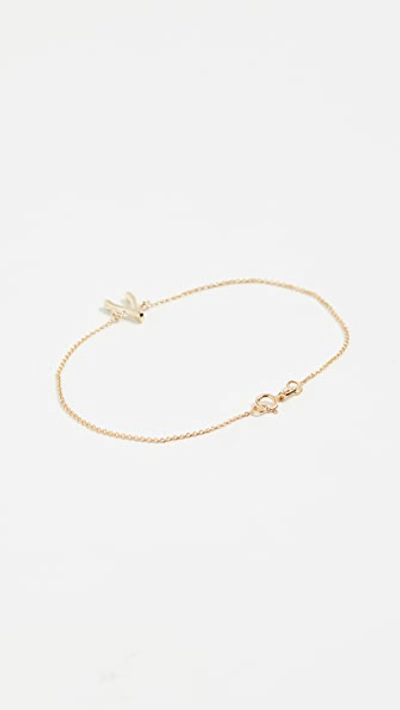 Shop Jennifer Meyer Jewelry 18k Gold Wishbone Bracelet