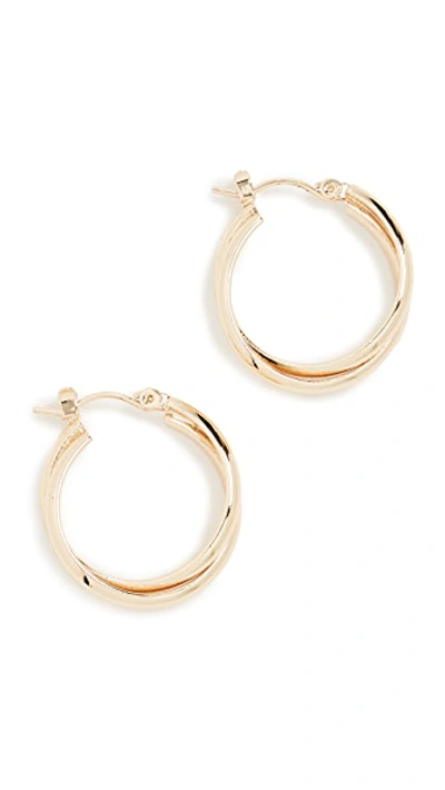 Shop Shashi Vera Hoops In Gold