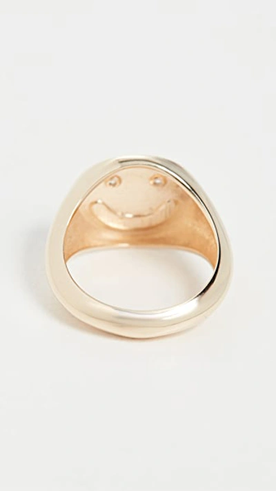 Shop Adinas Jewels Smiley Face Pinky Ring