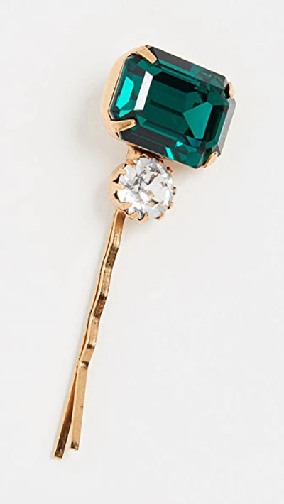 Shop Jennifer Behr Gemma Bobby Pin In Emerald