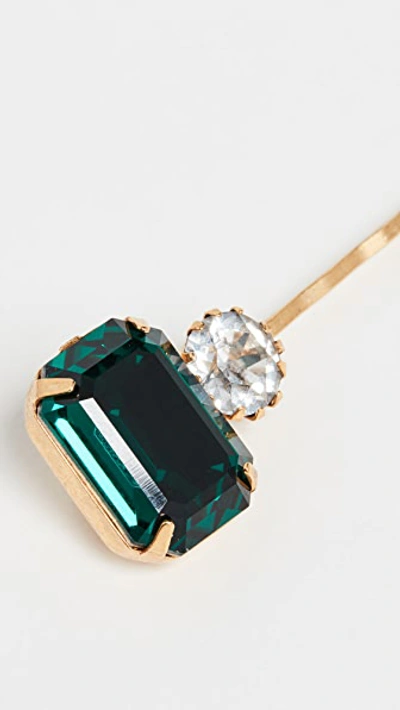Shop Jennifer Behr Gemma Bobby Pin In Emerald