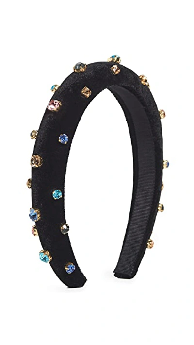 Shop Jennifer Behr Crystal Stud Headband In Black Multi