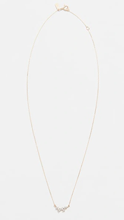 14k Gold Scattered Diamond Necklace