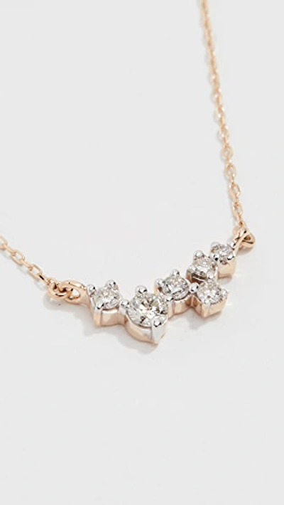 14k Gold Scattered Diamond Necklace