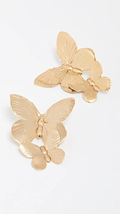 Shop Jennifer Behr Papillon Earrings In Gold