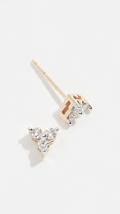 Shop Adina Reyter 14k Gold Diamond Cluster Earrings In Gold/clear