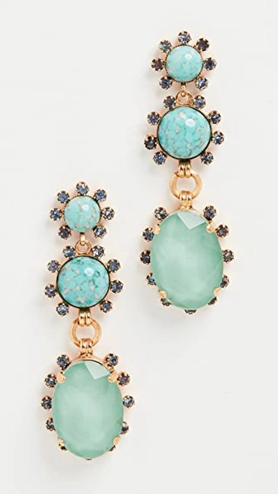 Shop Elizabeth Cole Olivia Earrings In Sunny Turquoise
