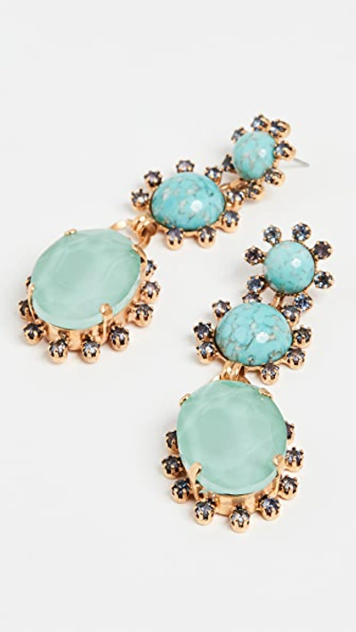 Shop Elizabeth Cole Olivia Earrings In Sunny Turquoise