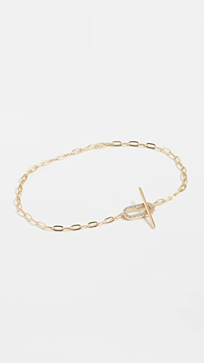 Shop Shashi Jade Pave Bracelet In Gold