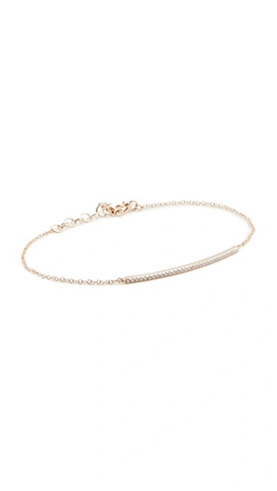 Shop Ef Collection 14k Diamond Bar Chain Bracelet In Yellow Gold