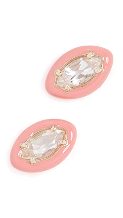 Shop Bea Bongiasca Sweetness Earrings In Coral Pink