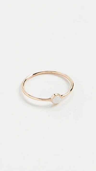 Shop Zoë Chicco 14k Large Opal Bezel Stacking Ring