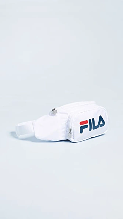 Shop Fila Fanny Pack In White/red/peacoat