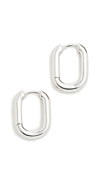 Shop Shashi Cosmo Huggies In White Gold