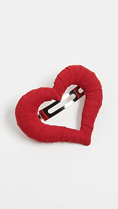 Shop Shashi Amore Barrette In Red