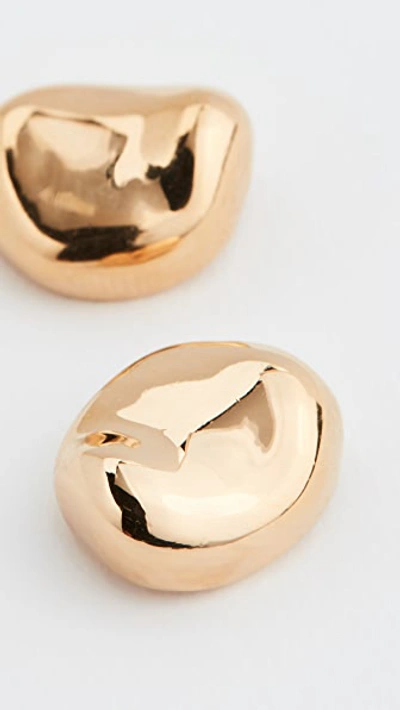 Shop Agmes Small Gia Stud Earrings In Gold Vermeil