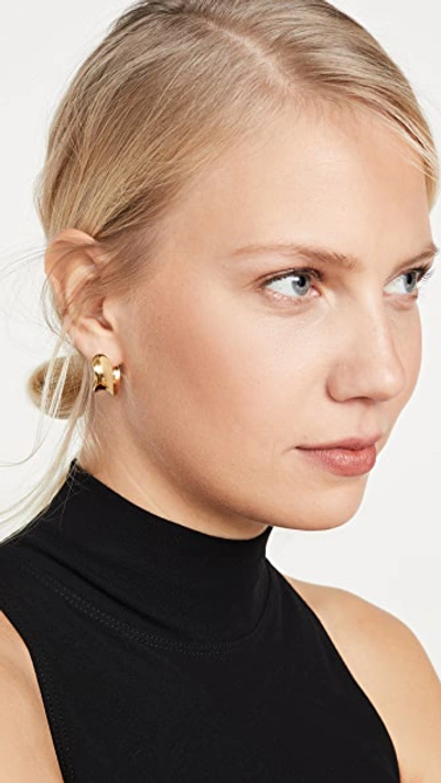 Shop Agmes Mini Laila Hoops In Gold Vermeil