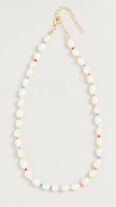 Shop Adinas Jewels Multi Color Pearl Bead Necklace