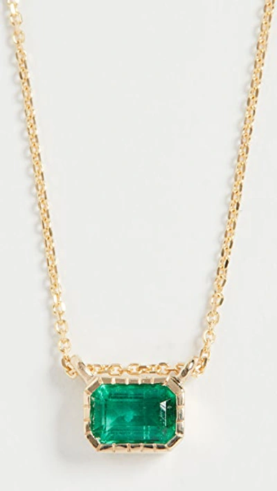Shop Jennie Kwon Designs 14k Emerald Lexie Necklace In Emerald/yellow Gold