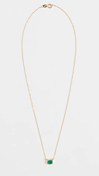 Shop Jennie Kwon Designs 14k Emerald Lexie Necklace In Emerald/yellow Gold