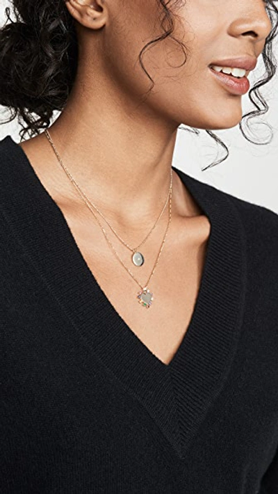 14k Small Circle Pendant Necklace